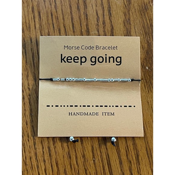 Keep Going Morse Code Bracelet - Picture 2 of 3